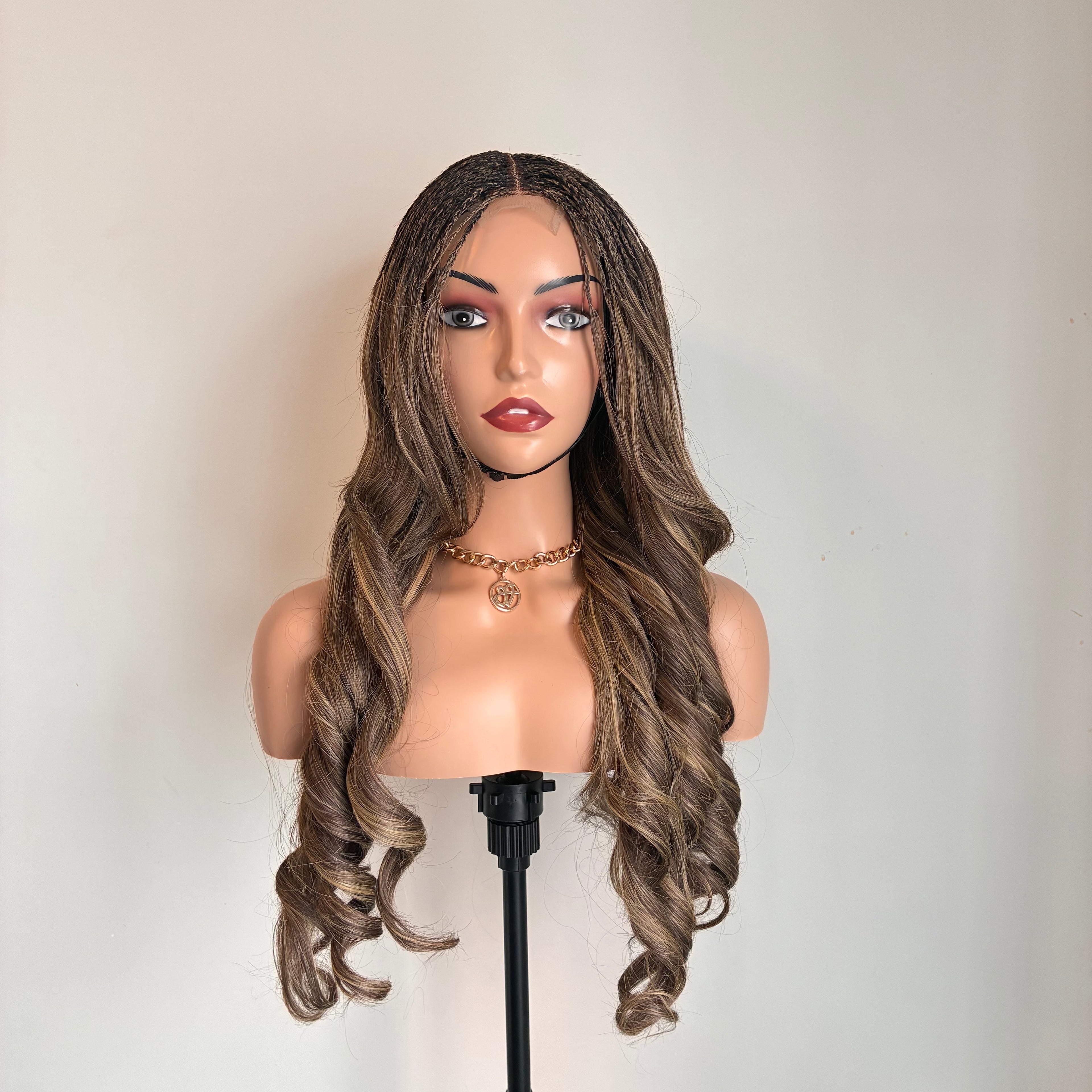 Brenda - Deep Brown with Blonde Highlights