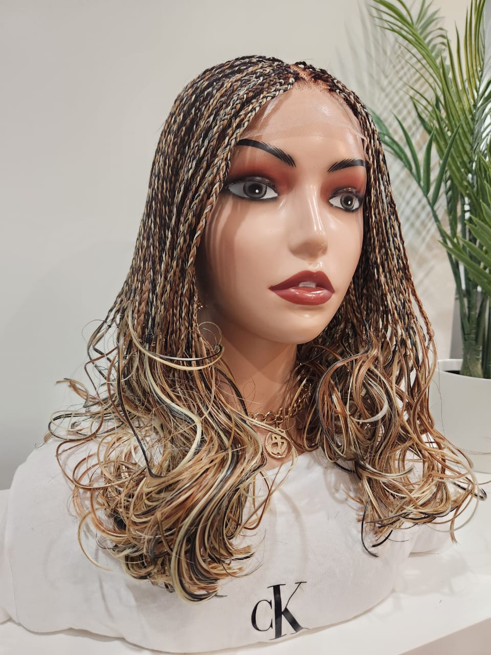 Bibi French Curl Mix Blonde Braided Wig