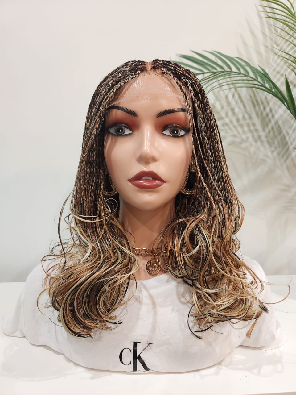 Bibi French Curl Mix Blonde Braided Wig