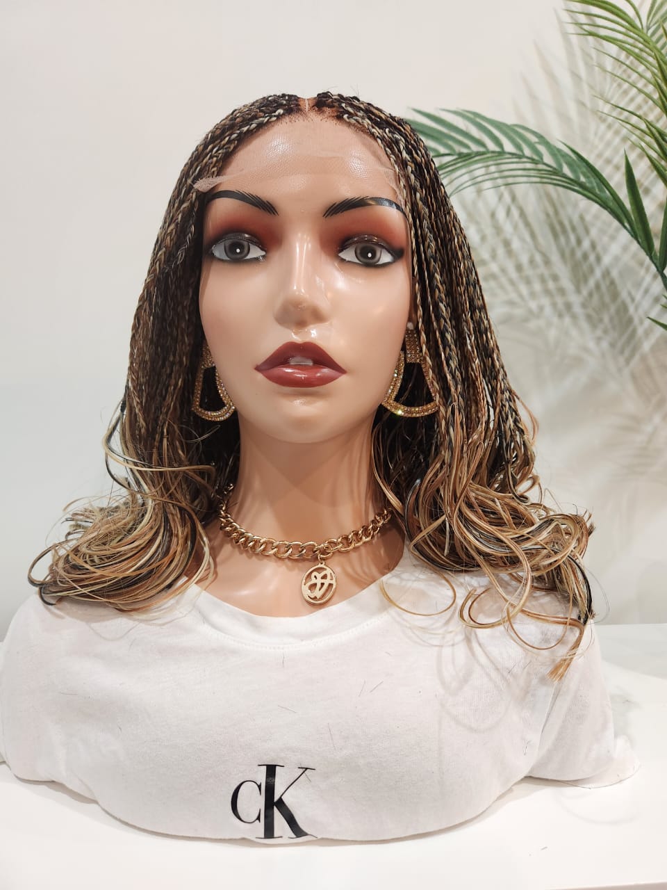 Bibi French Curl Mix Blonde Braided Wig