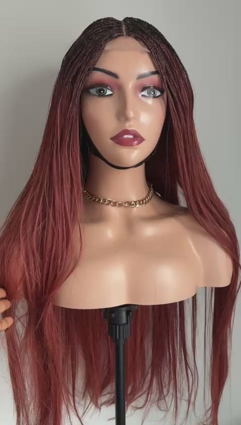 FireFox- Fiery Burnt Orange Micro-Braids