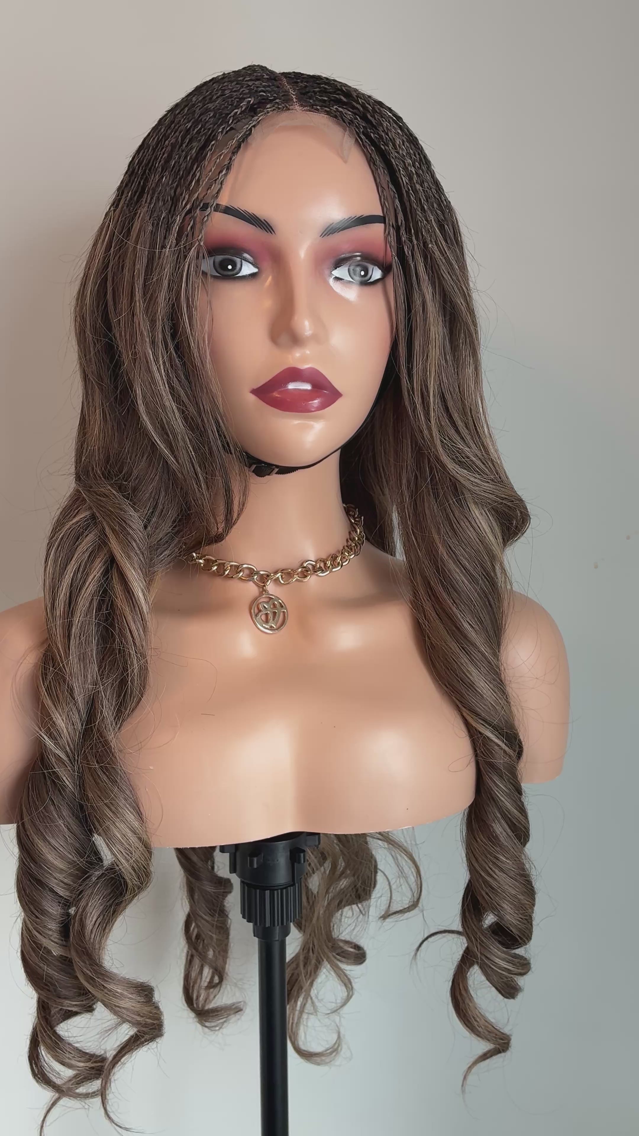 Brenda - Deep Brown with Blonde Highlights