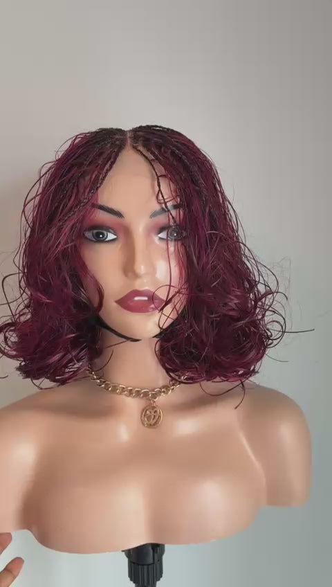Sasha - Burgundy Bob French Curls