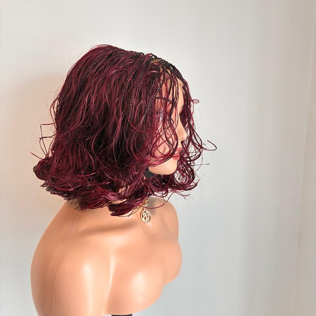Sasha - Burgundy Bob French Curls