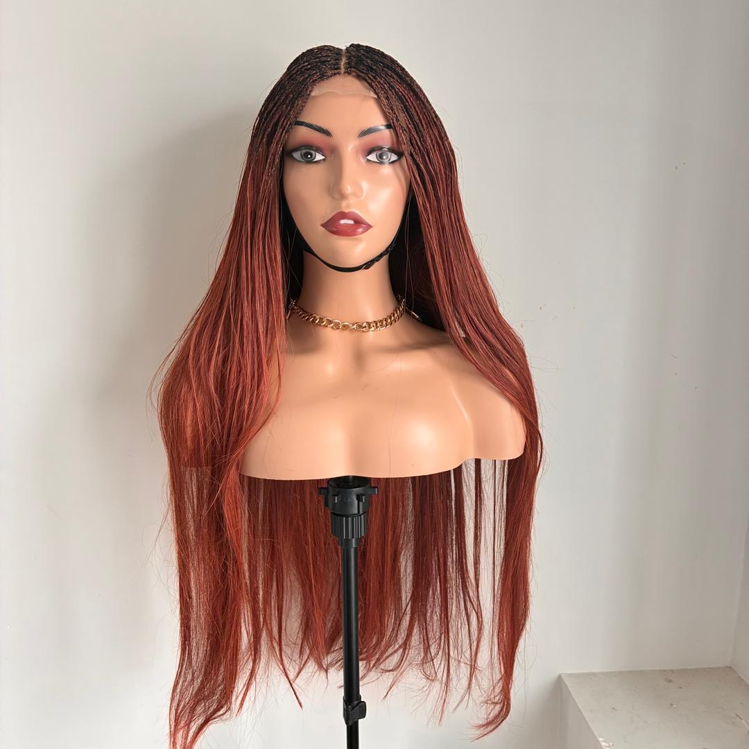 FireFox- Fiery Burnt Orange Micro-Braids